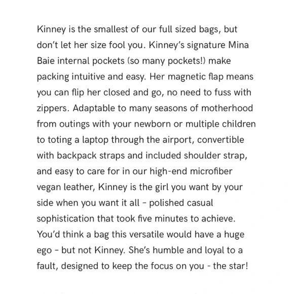 Mina Baie Kinney Backpack Vegan Full in Sand - Picture 8 of 16